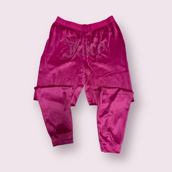 NWOT Juicy Couture Velour 2PC Pajama Set, Sweet Sangria - Picture 7 of 9